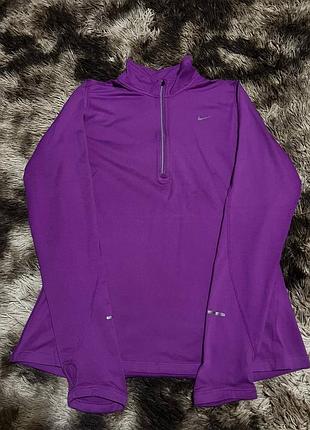 💜 спортивний лонгслів nike dri-fit — фіолетовий