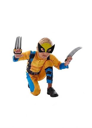 Детский карнавальный маскарадный костюм росомаха логан wolverine marvel люди x halloween хэллоуин новогодний 5-6 лет