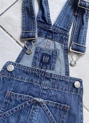Джинсовий комбінезон gap, розмір xs, синій, унісекс