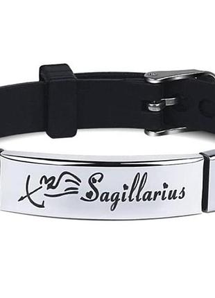 Силиконовый браслет primo zodiac - sagittarius (стрелец) - black