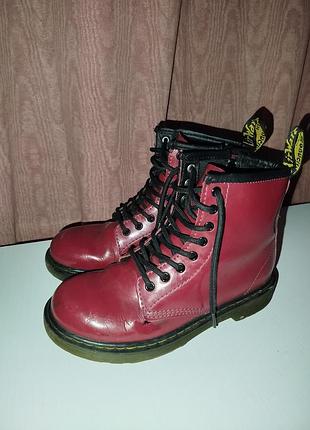 Черевики dr. martens бордові, розмір 33 5