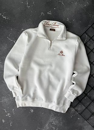 Мужская теплая кофта свитшот loro piana флис