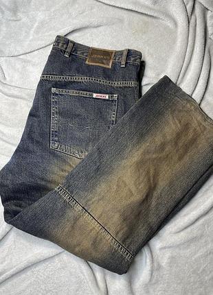 Широкі джинси jerxxs baggy / y2k mud wash (оверсайз / streetwear)