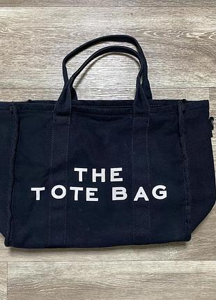 Сумка тоут marc jacobs the tote bag black canvas medium handbag