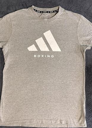 Футболка adidas сіра боксерська бавовняна розмір m