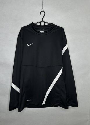 Спортивний лонгслів nike dri-fit чорний розмір xl