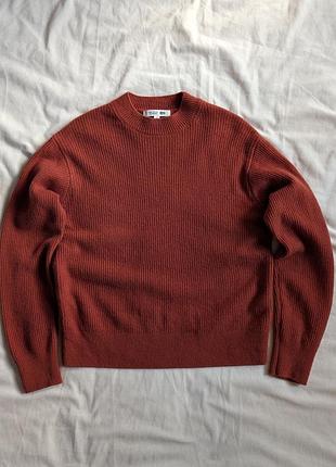 Comptoir des cotonniers × uniqlo светр джемпер вовна шерсть теракотовий розмір м l
