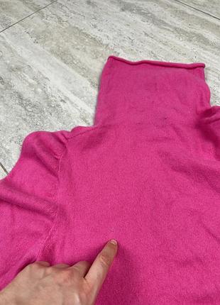 Blumarine italy pink turtleneck pullover sweater size l кофта світер гольф 8