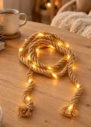 Декоративна led-гірлянда лаллиброх 2 м, 40 led, канат, тепле біле світло, на батарейках