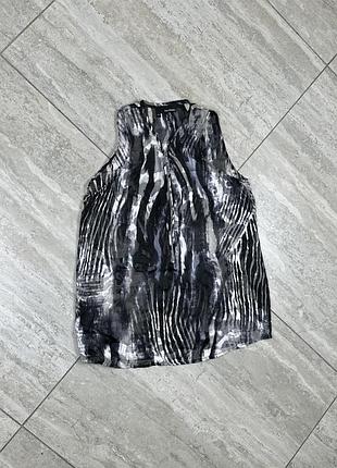 The kooples sleeveless blouse top size xs multicolor zip front топ блуза