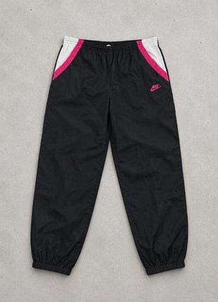 Vintage 80s nike black pink спортивні штани