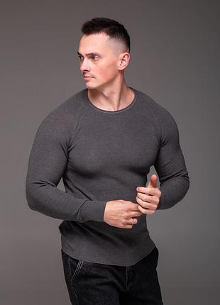 Серый мужской свитер slim fit 2