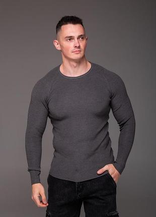 Серый мужской свитер slim fit 4