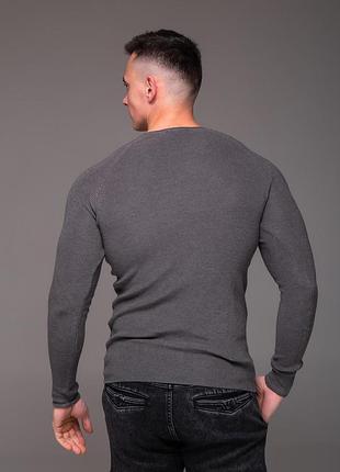 Серый мужской свитер slim fit 5
