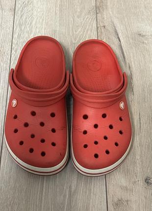 Чоловічі шльопанці crocs червоні 27-27,5 см