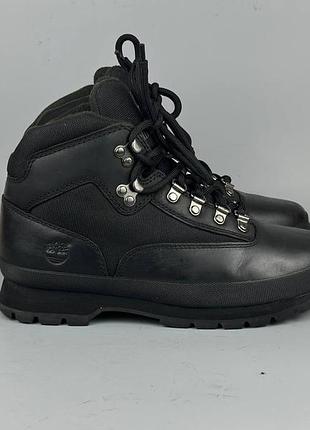 Черевики timberland чорні шкіряні зі шнурівкою