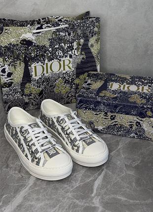 Кеди christian dior низькі текстильні з візерунком dior oblique