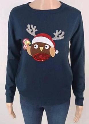 Новогодний свитер с новогодним рисунком primark