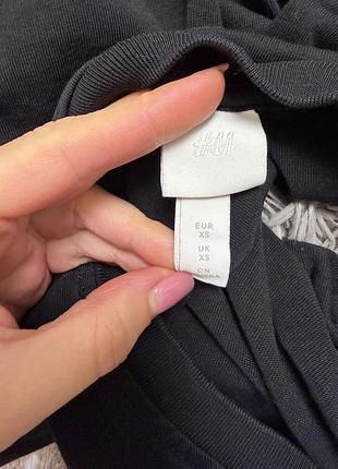Котонова укорочена футболка h&m 2