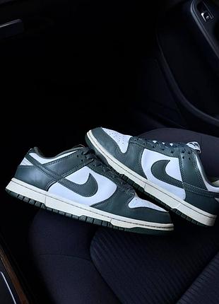 Кросівки nike dunk low зелено-білі