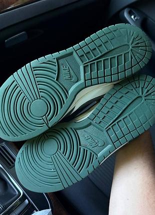 Кросівки nike dunk low зелено-білі 4