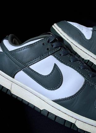 Кросівки nike dunk low зелено-білі 2