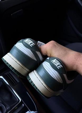Кросівки nike dunk low зелено-білі 6