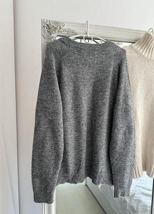 Теплый серый свитер zara xl 3