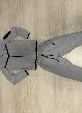 Спортивний костюм nike tech fleece сірий двійка