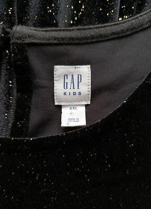 Велюровое черное платье с блеском gap 4