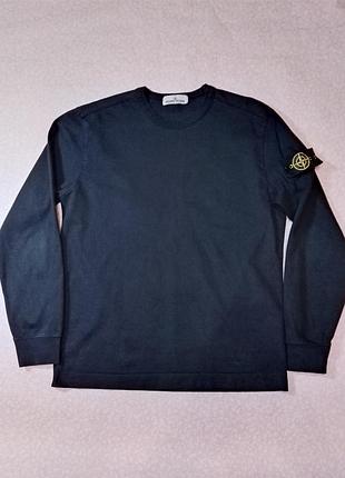 Світшот чоловічий stone island подовжений чорний