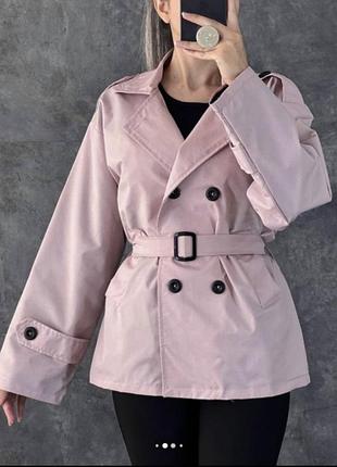 Двубортный короткий плащ тренч debenhams