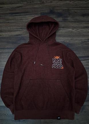 Худі pull&bear оверсайз коричневе з вишивкою 3