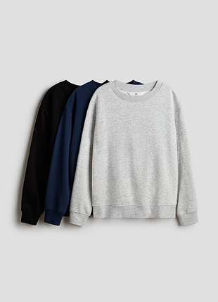 Базовые утепленные свитшоты для парней от h&amp;m комплектом дешевле