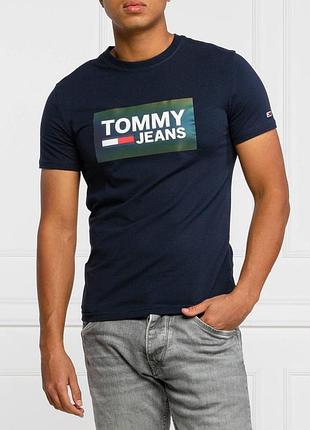 Чоловіча темно синя футболка tommy jeans оригінал tommy hilfiger томмі хілфігер