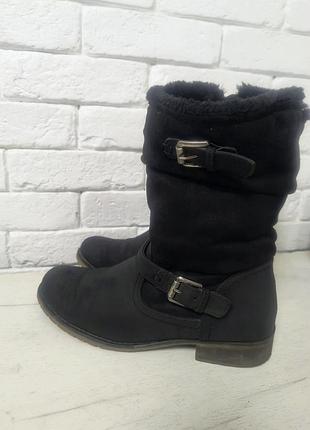 Зимние получобитки graceland, р. 40 (теплый мех, стиль ugg / байкерские)