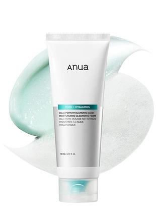 Пінка для вмивання anua pdrn hyaluronic acid moisturizing cleansing foam 150 мл