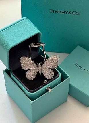 Кільце жіноче tiffany метелик з рухомим механізмом сріблясте