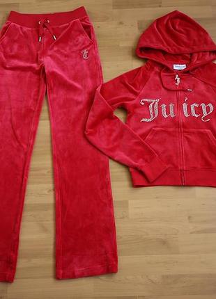 Juicy couture велюровый костюм с камушками xs оригинал