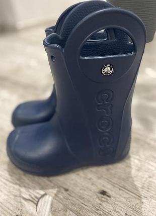Дитячі гумові чоботи crocs сині 6
