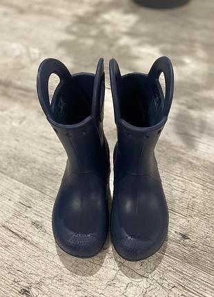 Дитячі гумові чоботи crocs сині 2