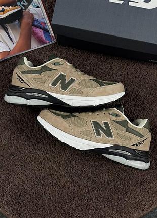 Термо кросівки jjjjound x new balance 990v3 made in usa ‘brown&white’