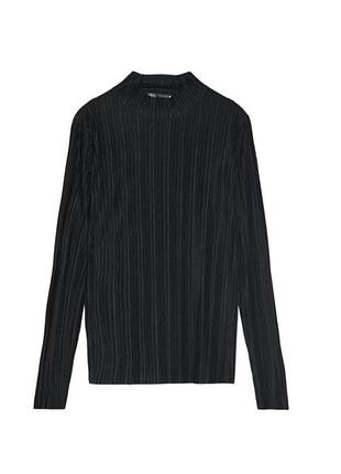 Плісирована блуза з горлом zara
