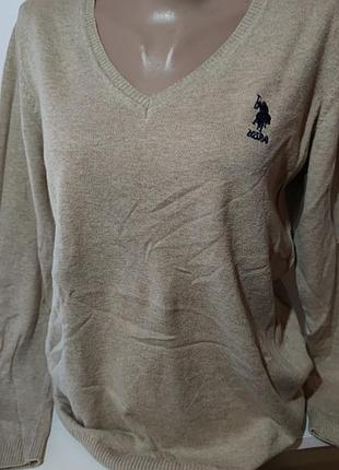 Джемпер жіночий бежевий us polo assn розмір l