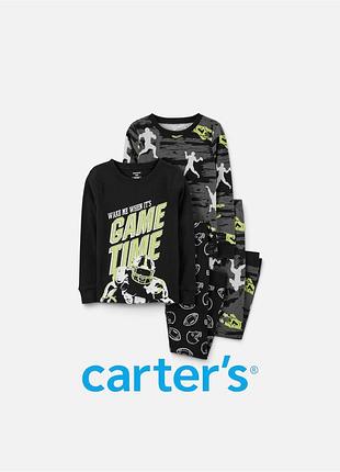 Піжами для хлопчика carter's комплект кофта та штани чорно-сірі