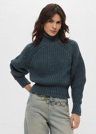 Жіночий в'язаний светр h&m синього кольору, розмір m
