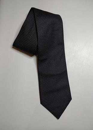 Класична шовкова краватка галстук hugo boss чорна