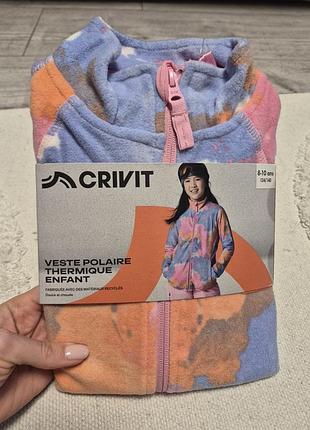 Кофта на блискавці флісова фліска для дівчинки crivit 3