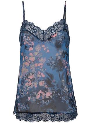 Топ комбінація пеньюар сексуальний еротичний premium esmara lingerie жіночий з мереживом та квітковим принтом
