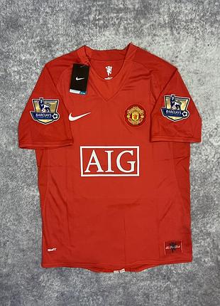 Футбольна футболка manchester united (манчестер юнайтед) nike 2007/08 роналдо ronaldo #7 | короткий рукав | розмір m xl | нова з бірками